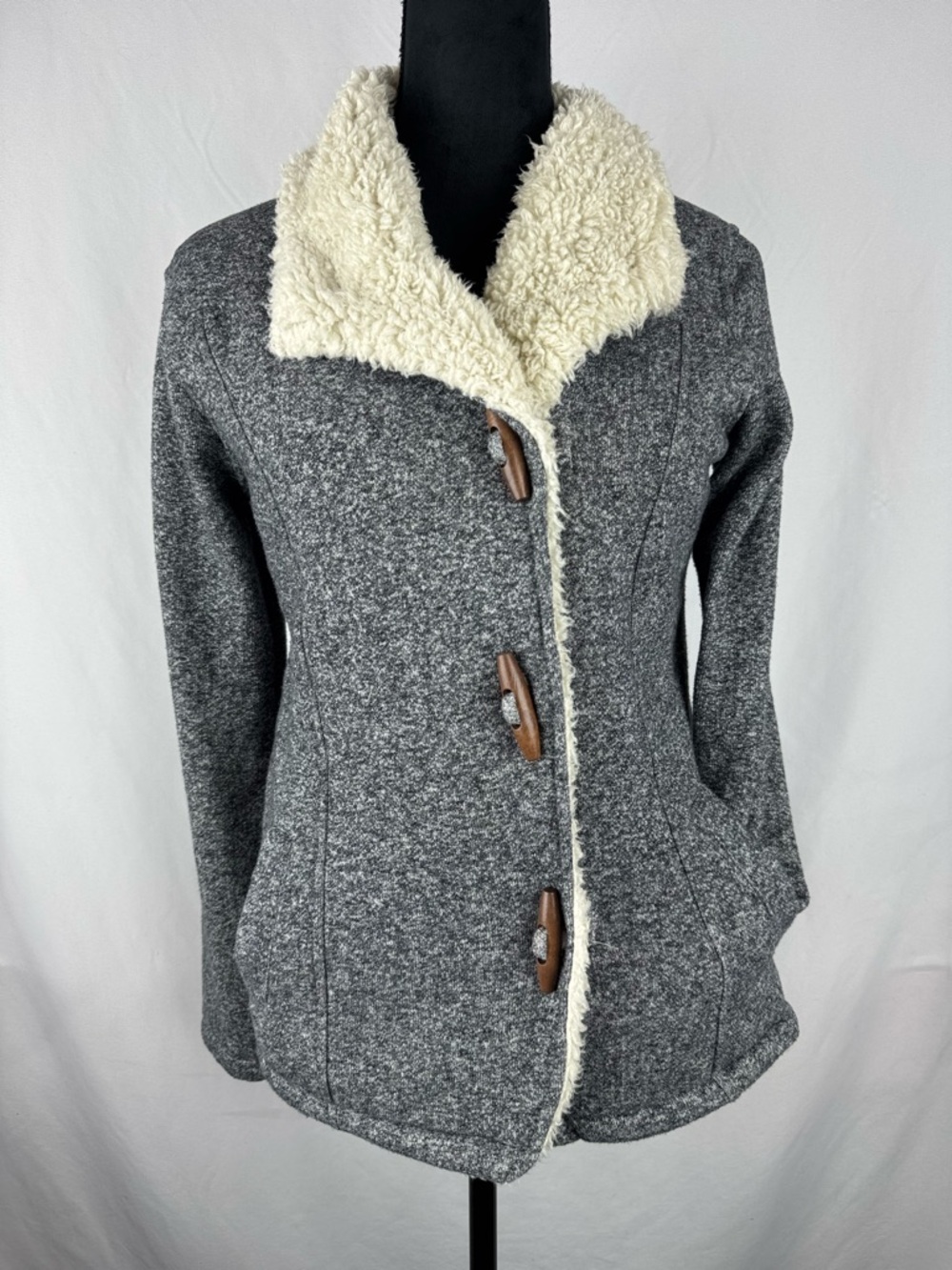 O'Neill Gray Sherpa-Trim Toggle Puffer Jacket